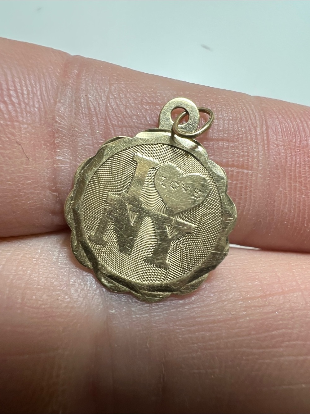 14k yellow gold I love New York Pendant - Picture 11 of 15
